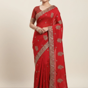 Fandy fabric saree heavy jari and jarkan
