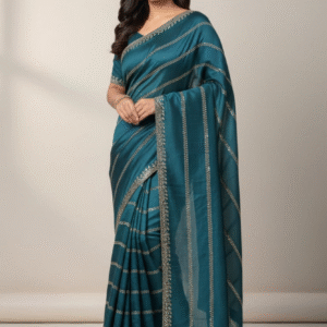 Crape Chiffon  FABRIC FULL SIROSKY WORK AND  WORK WITH HEAVY WORK BLOUSE