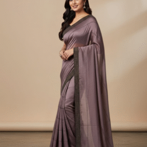 Chinos chiffon crape fabric heavy jarkan border with contrast heavy jarkan work blouse