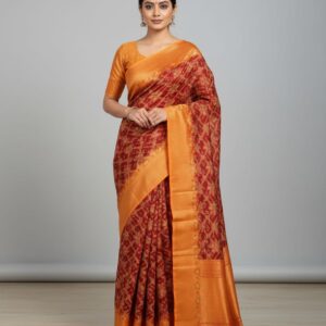 PURE COTTON FABRIC SAREE WITH BLOUSE PIECE