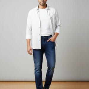 Fancy pure washing print cotton fabric shirt