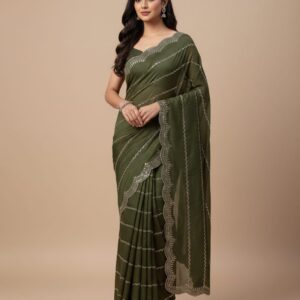 Chocolate Fabric Saree