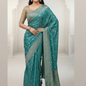 Digital print Designer saree with sirosky work border