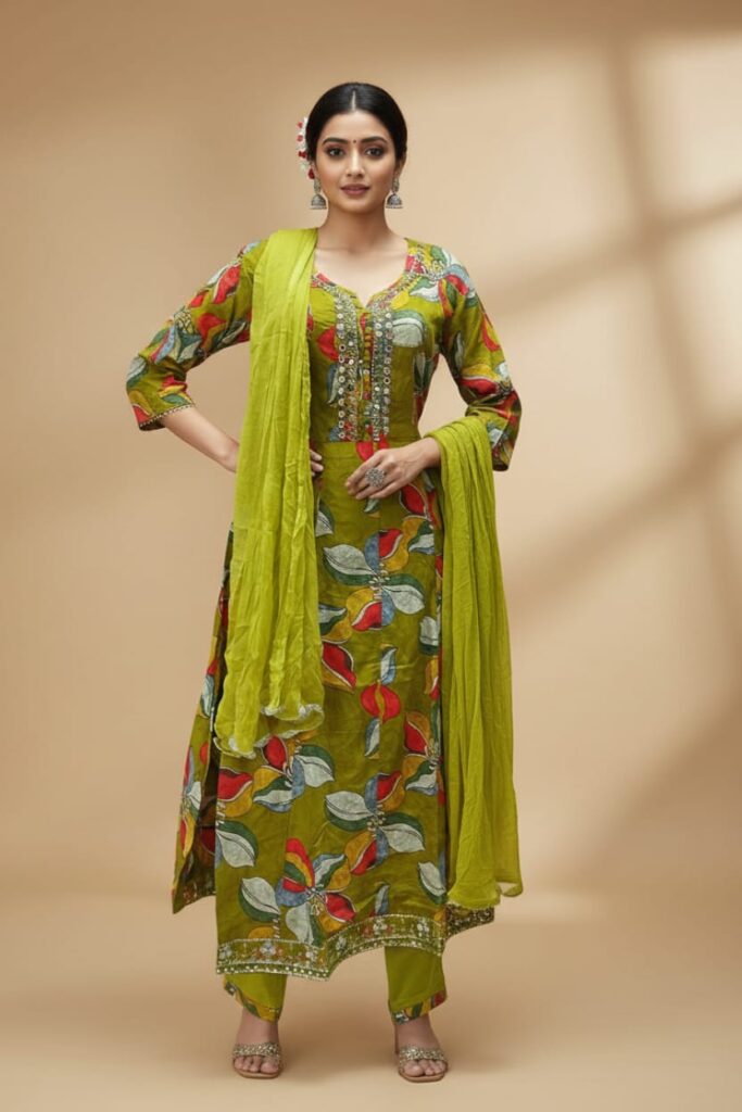 REYON FABRIC TO WITH HEAVY MIRROR WORK  PANT AND PURE CHIFFON FABRIC DUPATTA